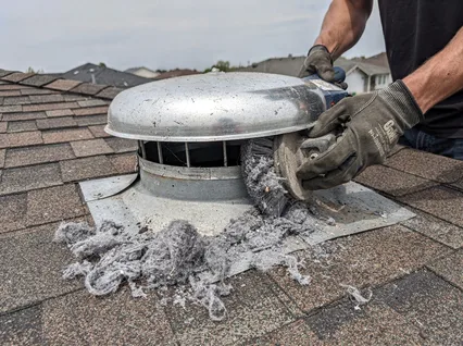 Cleaning Dryer Vent On Roof in Wethersfield